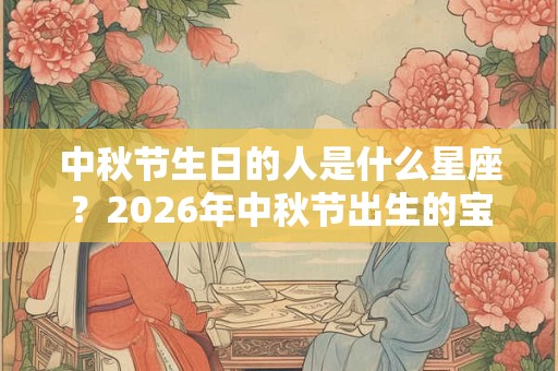 中秋节生日的人是什么星座？2026年中秋节出生的宝宝好吗？