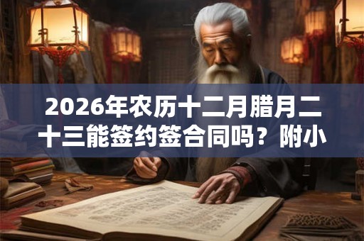 2026年农历十二月腊月二十三能签约签合同吗?附小年吉凶冲煞 2026年农历十二月腊月二十三能签约签合同吗?附小年吉凶冲煞