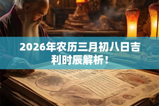2026年农历三月初八日吉利时辰解析！