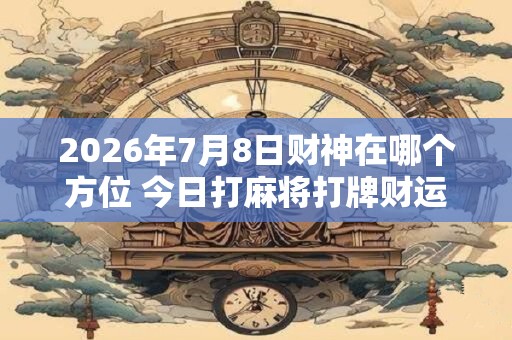 2026年7月8日财神在哪个方位 今日打麻将打牌财运方位！