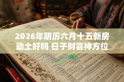 2026年阴历六月十五新房动土好吗 日子财喜神方位 2026年阴历六月十五新房动土好吗 日子财喜神方位