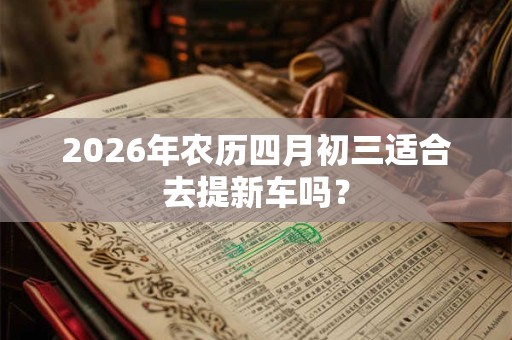 2026年农历四月初三适合去提新车吗？
