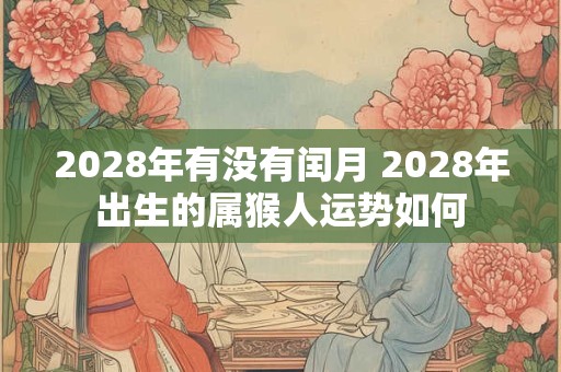 2028年有没有闰月 2028年出生的属猴人运势如何