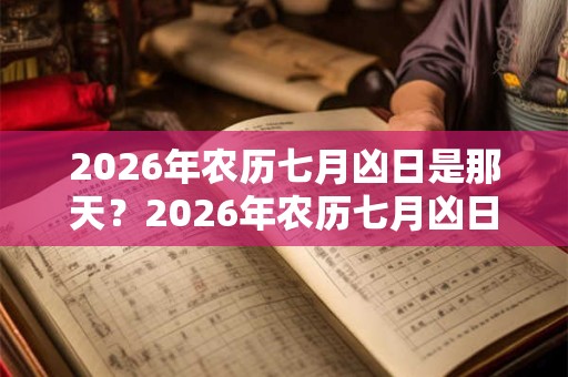 2026年农历七月凶日是那天？2026年农历七月凶日查询