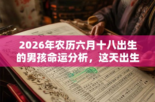 2026年农历六月十八出生的男孩命运分析，这天出生好不好？