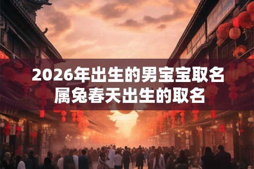 2026年出生的男宝宝取名 属兔春天出生的取名