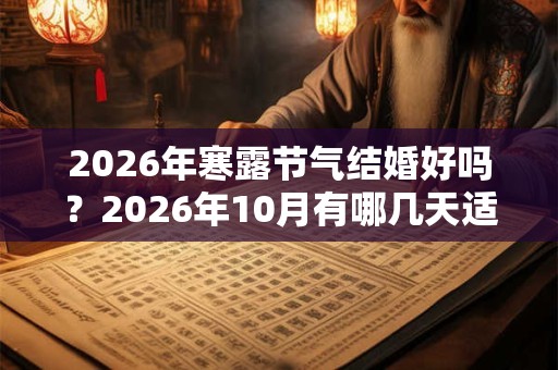 2026年寒露节气结婚好吗？2026年10月有哪几天适合领证的？