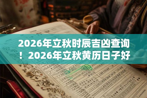 2026年立秋时辰吉凶查询！2026年立秋黄历日子好不好？