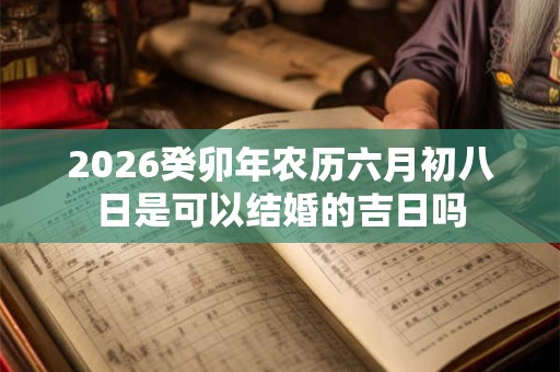 2026癸卯年农历六月初八日是可以结婚的吉日吗