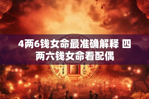 4两6钱女命最准确解释 四两六钱女命看配偶