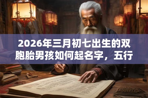 2026年三月初七出生的双胞胎男孩如何起名字，五行属什么