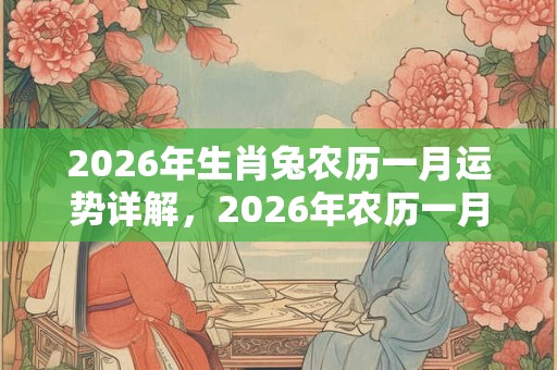 2026年生肖兔农历一月运势详解，2026年农历一月吉日一览！