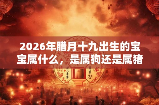 2026年腊月十九出生的宝宝属什么,是属狗还是属猪? 2026年腊月十九出生的宝宝属什么,是属狗还是属猪?