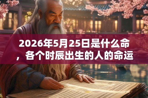 2026年5月25日是什么命，各个时辰出生的人的命运