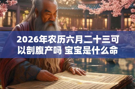 2026年农历六月二十三可以剖腹产吗 宝宝是什么命