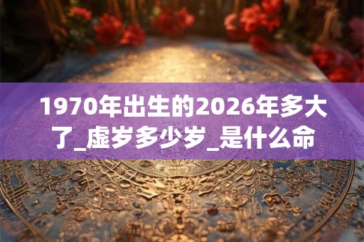 1970年出生的2026年多大了_虚岁多少岁_是什么命