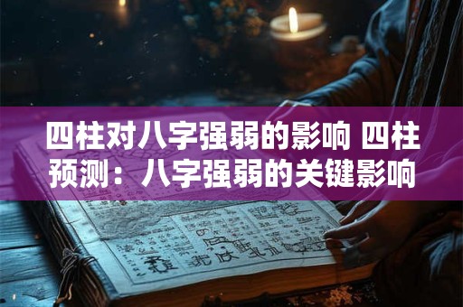 四柱对八字强弱的影响 四柱预测：八字强弱的关键影响因素