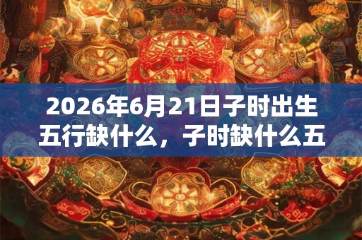 2026年6月21日子时出生五行缺什么，子时缺什么五行