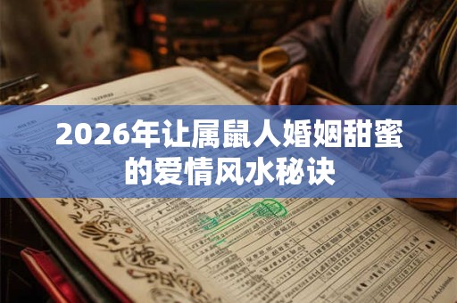 2026年让属鼠人婚姻甜蜜的爱情风水秘诀