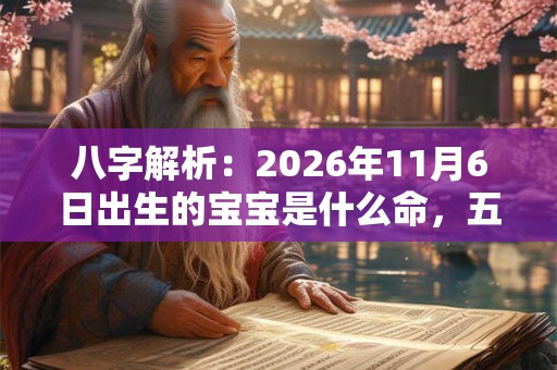 八字解析：2026年11月6日出生的宝宝是什么命，五行缺什么