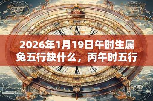2026年1月19日午时生属兔五行缺什么，丙午时五行缺什么