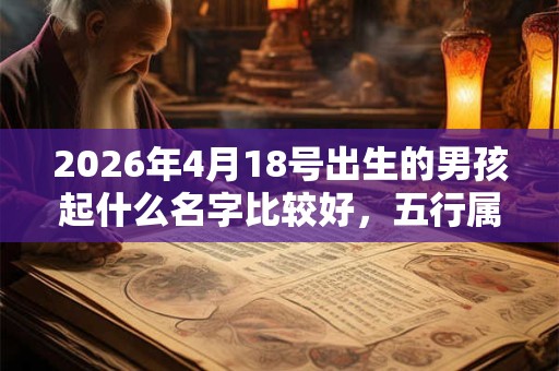 2026年4月18号出生的男孩起什么名字比较好,五行属什么 2026年4月18号出生的男孩起什么名字比较好,五行属什么