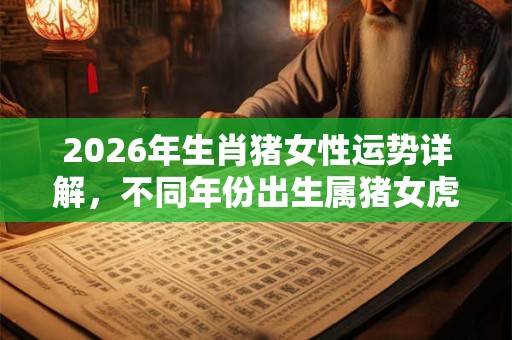 2026年生肖猪女性运势详解，不同年份出生属猪女虎年的运势