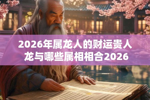 2026年属龙人的财运贵人 龙与哪些属相相合2026