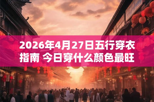 2026年4月27日五行穿衣指南 今日穿什么颜色最旺运 2026年4月27日五行穿衣指南 今日穿什么颜色最旺运