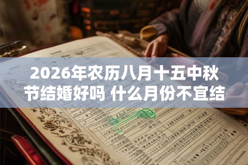 2026年农历八月十五中秋节结婚好吗 什么月份不宜结婚