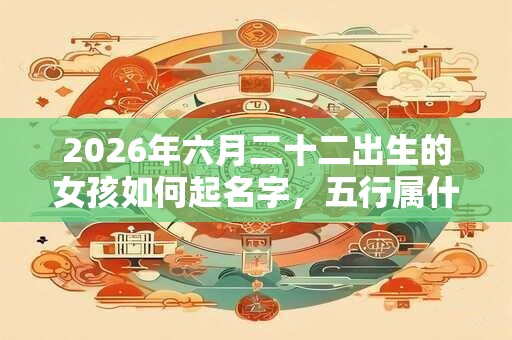 2026年六月二十二出生的女孩如何起名字，五行属什么