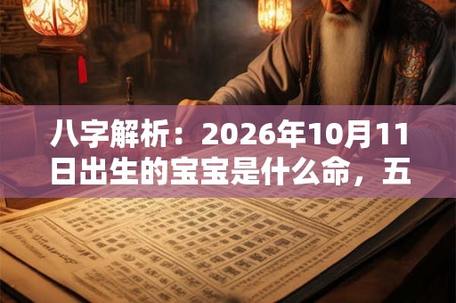 八字解析：2026年10月11日出生的宝宝是什么命，五行缺什么