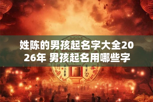 姓陈的男孩起名字大全2026年 男孩起名用哪些字