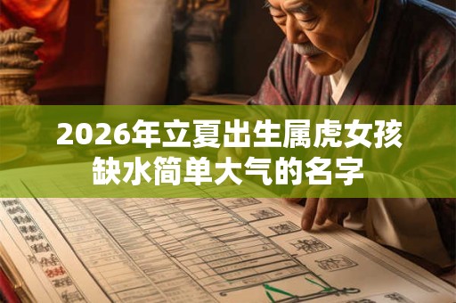 2026年立夏出生属虎女孩缺水简单大气的名字