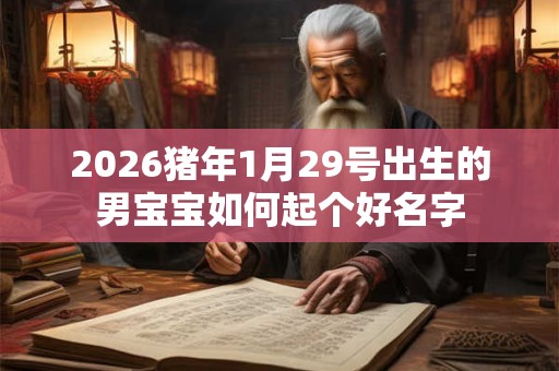 2026猪年1月29号出生的男宝宝如何起个好名字