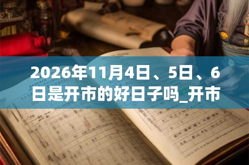 2026年11月4日、5日、6日是开市的好日子吗_开市可以吗