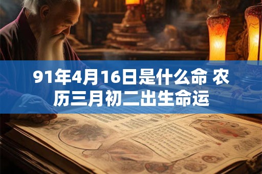 91年4月16日是什么命 农历三月初二出生命运