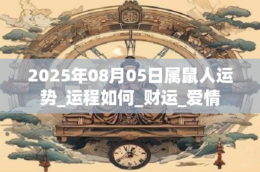 2025年08月05日属鼠人运势_运程如何_财运_爱情 2025年08月05日属鼠人运势_运程如何_财运_爱情