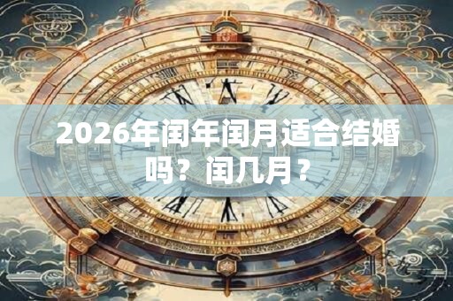 2026年闰年闰月适合结婚吗？闰几月？