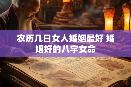农历几日女人婚姻最好 婚姻好的八字女命
