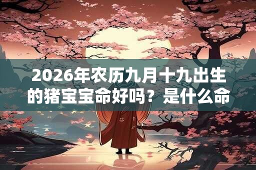 2026年农历九月十九出生的猪宝宝命好吗？是什么命？