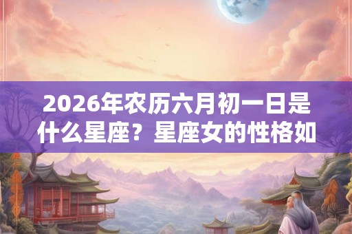 2026年农历六月初一日是什么星座?星座女的性格如何? 2026年农历六月初一日是什么星座?星座女的性格如何?