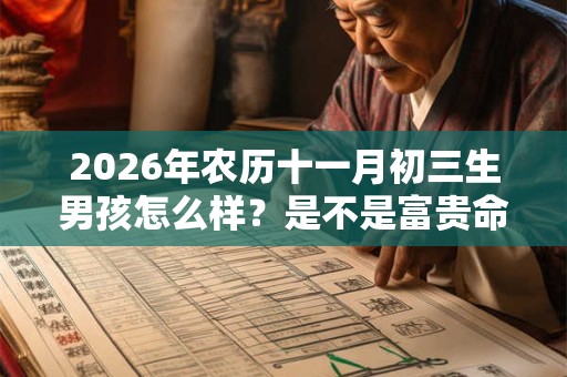 2026年农历十一月初三生男孩怎么样？是不是富贵命？