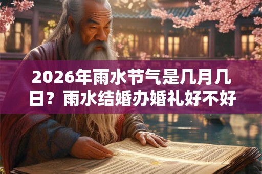 2026年雨水节气是几月几日？雨水结婚办婚礼好不好？