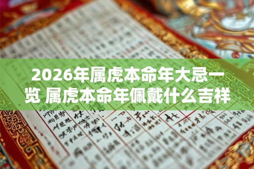 2026年属虎本命年大忌一览 属虎本命年佩戴什么吉祥物