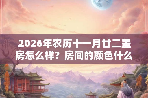 2026年农历十一月廿二盖房怎么样？房间的颜色什么色最合适？