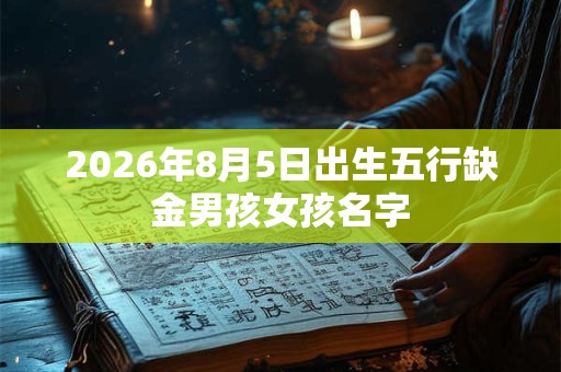 2026年8月5日出生五行缺金男孩女孩名字