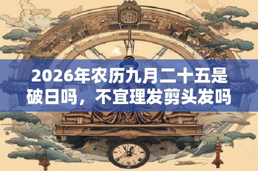 2026年农历九月二十五是破日吗，不宜理发剪头发吗？