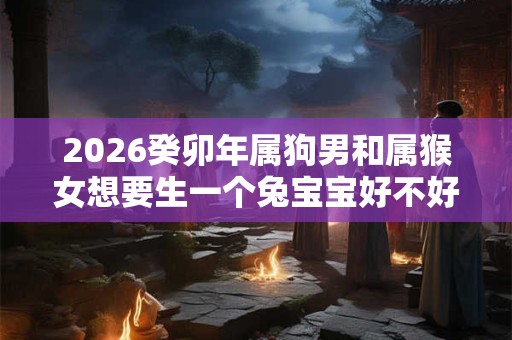 2026癸卯年属狗男和属猴女想要生一个兔宝宝好不好？