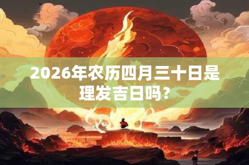 2026年农历四月三十日是理发吉日吗？